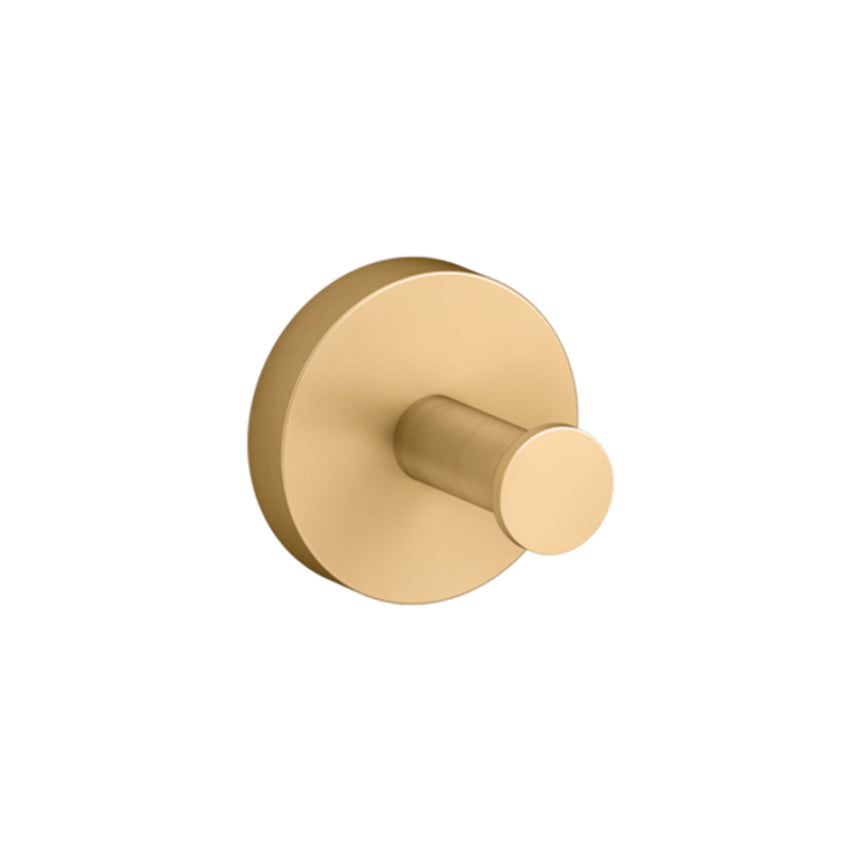 Elate Robe Hook Brushed Brass Bathroom Accessories Kohler Default Title