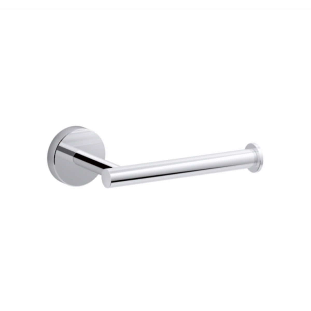 Kohler Elate KL chrome toilet roll holder with circular wall mount by Tilemall