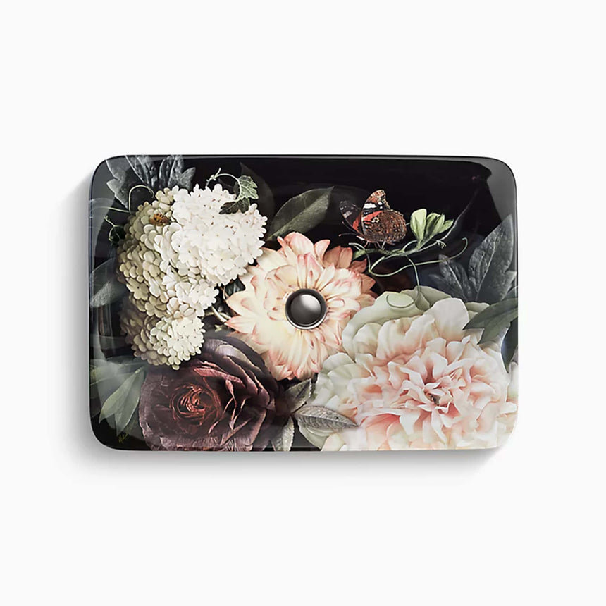 Dutchmaster Rectangle Vessel Basin Blush Floral Bathroom Basin Kohler Default Title