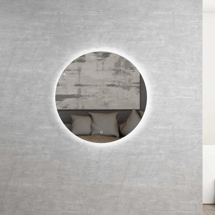 Bondi Led Mirror 800mm Round Frameless Mirror LED Frameless Mirror Otti Australia