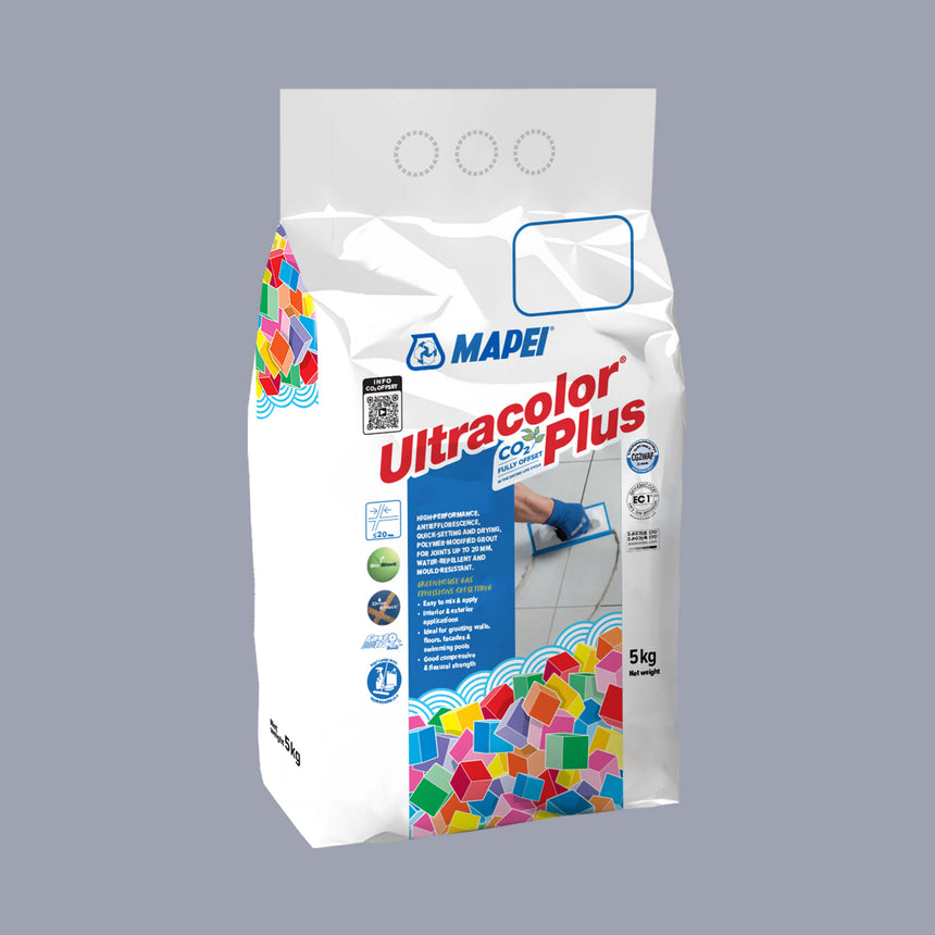 Mapei Grout Ultra Color Plus Alu 127 5kg Arctic Grey Grout Mapei Default Title