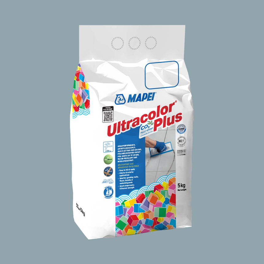 Mapei Grout Ultra Color Plus Alu 176 5kg Green Grey Grout Mapei Default Title