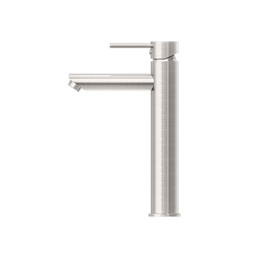 Nero Dolce Tall Basin Mixer Brushed Nickel Tapware Nero