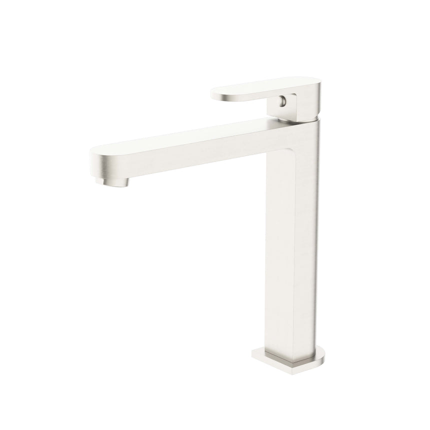 Nero Ecco Tall Basin Mixer Brushed Nickel Tapware Nero Default Title