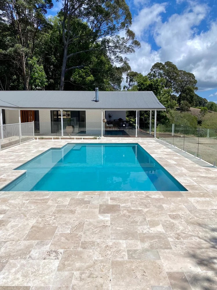 Classic Premium Travertine natural stone surface and installation by Tilemall