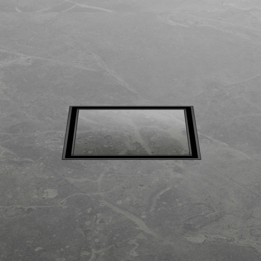 Nero 100mm Square Tile Insert Floor Waste 50mm Outlet Matte Black Other Accessories Nero