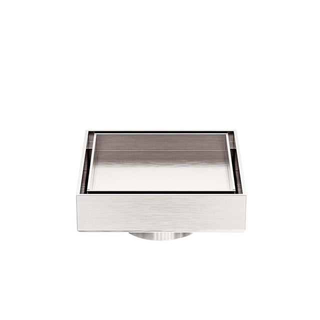 Nero 100mm Square Tile Insert Floor Waste 50mm Outlet Brushed Nickel Other Accessories Nero Default Title