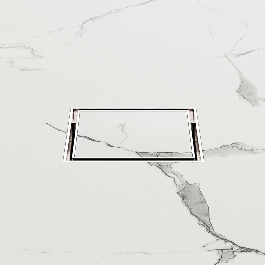 Nero 100mm Square Tile Insert Floor Waste 50mm Outlet Brushed Nickel Other Accessories Nero