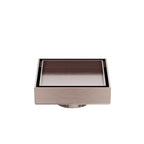 Nero 100mm Square Tile Insert Floor Waste 50mm Outlet Brushed Bronze