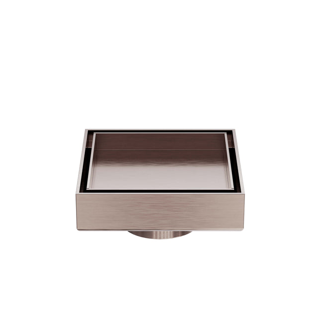 Nero 100mm Square Tile Insert Floor Waste 50mm Outlet Brushed Bronze Other Accessories Nero Default Title