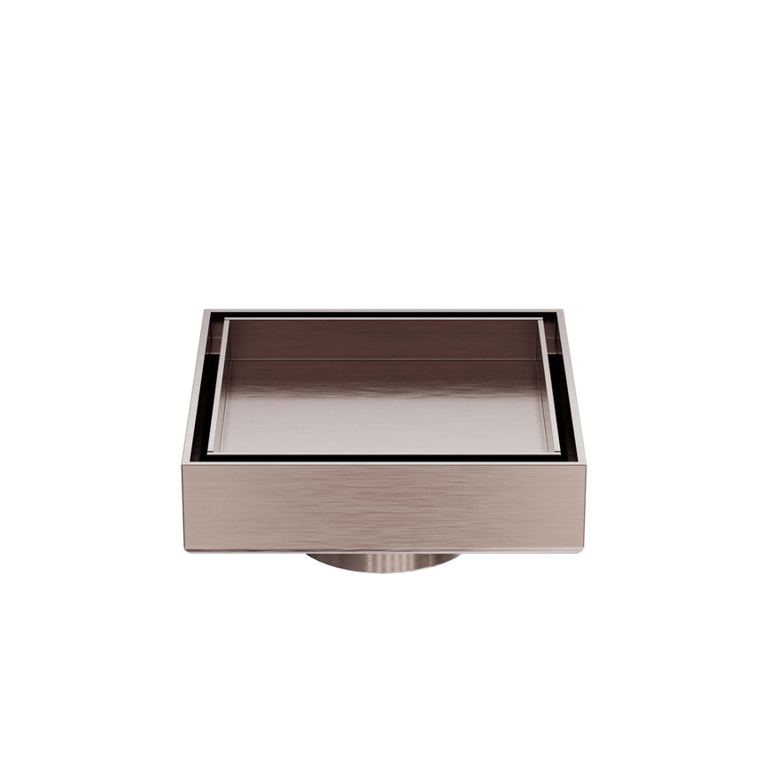 Nero 100mm Square Tile Insert Floor Waste 50mm Outlet Brushed Bronze Other Accessories Nero Default Title