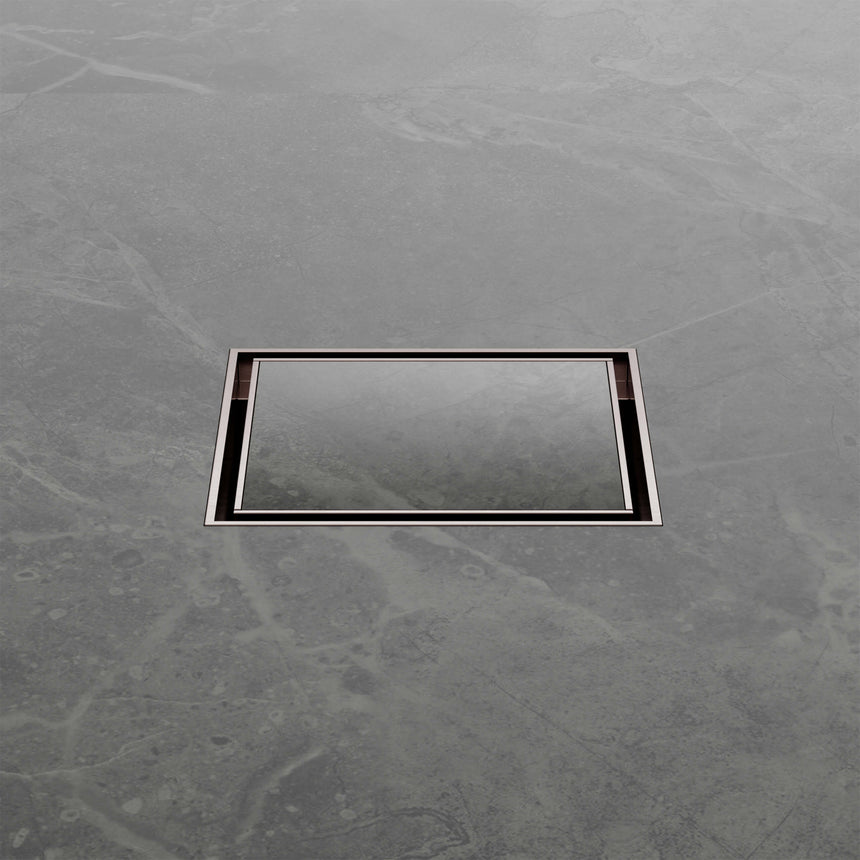 Nero 100mm Square Tile Insert Floor Waste 50mm Outlet Brushed Bronze Other Accessories Nero