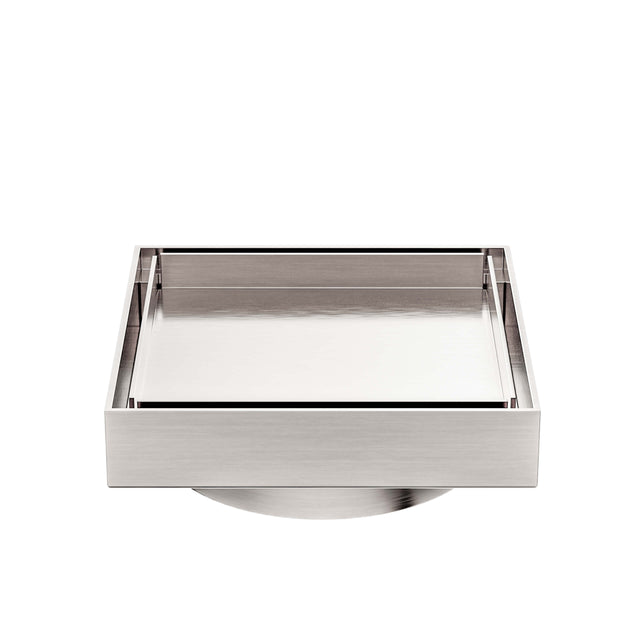 Nero 130mm Square Tile Insert Floor Waste 100mm Outlet Brushed Nickel Other Accessories Nero Default Title