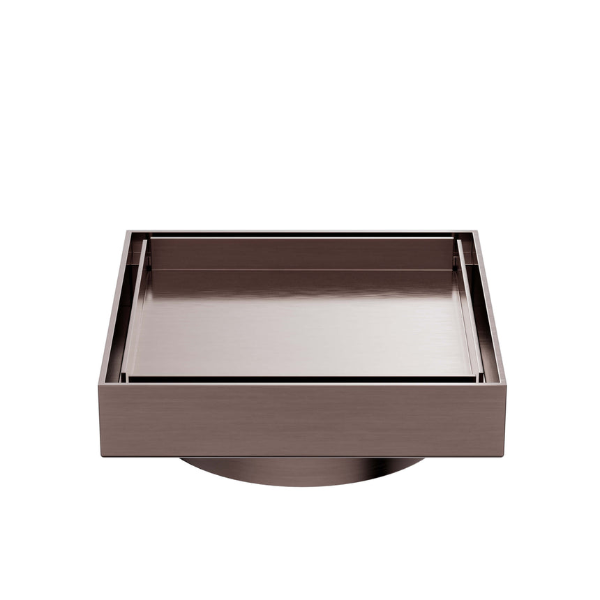 Nero 130mm Square Tile Insert Floor Waste 100mm Outlet Brushed Bronze Other Accessories Nero Default Title