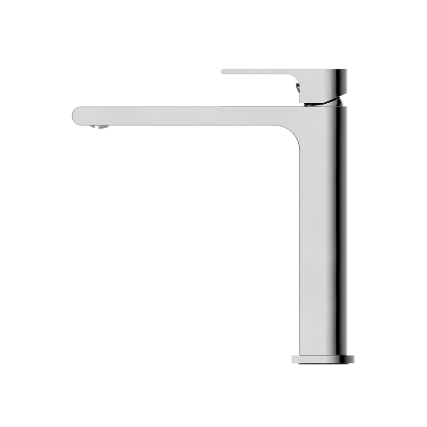 Nero Bianca Mid Tall Basin Mixer Chrome Tapware Nero