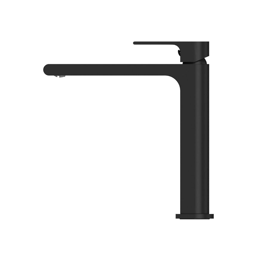 Nero Bianca Mid Tall Basin Mixer Matte Black Tapware Nero