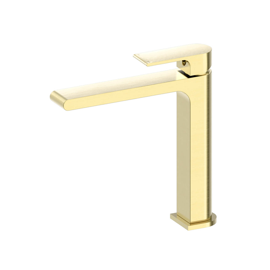 Nero Bianca Mid Tall Basin Mixer Brushed Yellow Gold Tapware Nero Default Title