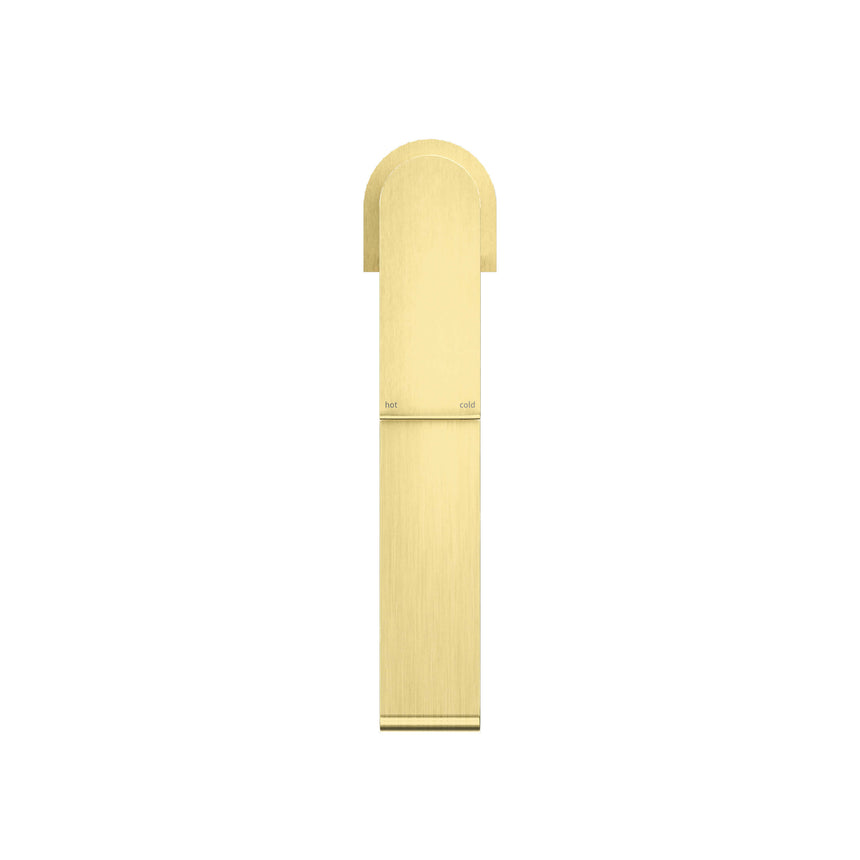 Nero Bianca Mid Tall Basin Mixer Brushed Yellow Gold Tapware Nero
