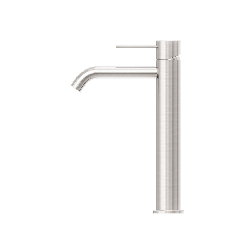Nero Mecca Tall Basin Mixer Brushed Nickel Tapware Nero