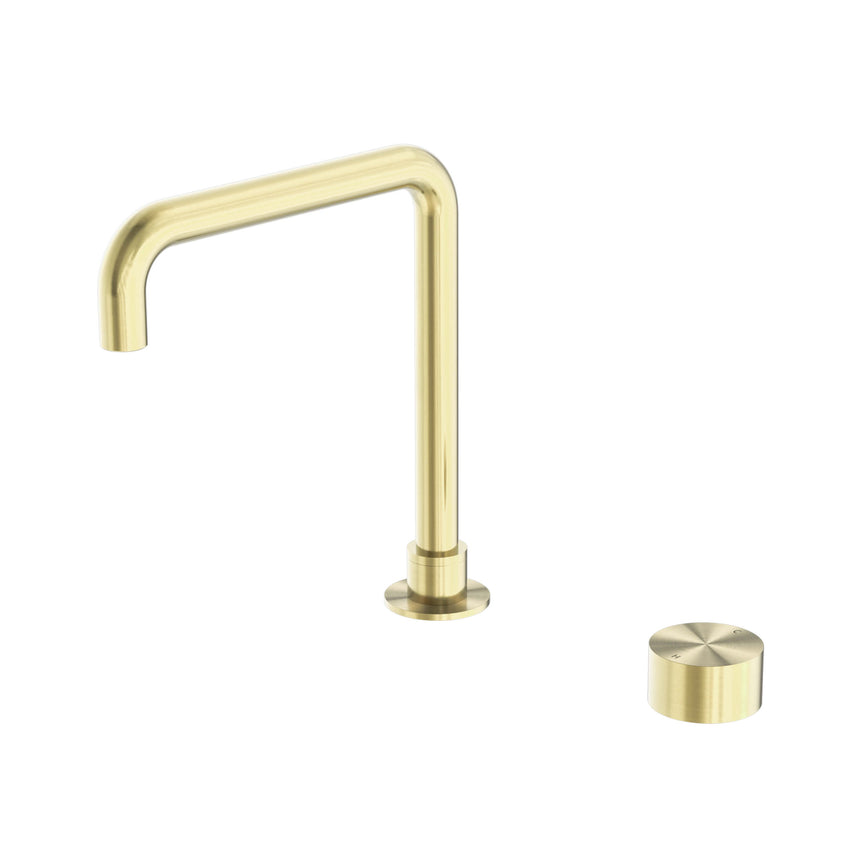Nero Kara Progressive Tall Basin Set Brushed Yellow Gold Tapware Nero Default Title