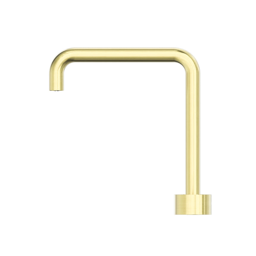 Nero Kara Progressive Tall Basin Set Brushed Yellow Gold Tapware Nero