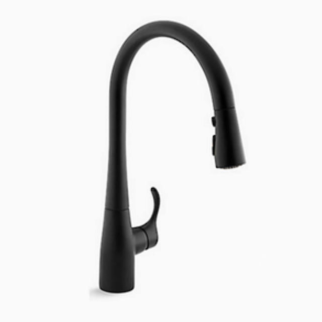 Simplice® Pulldown Kitchen Mixer Matte Black Tapware Kohler Default Title