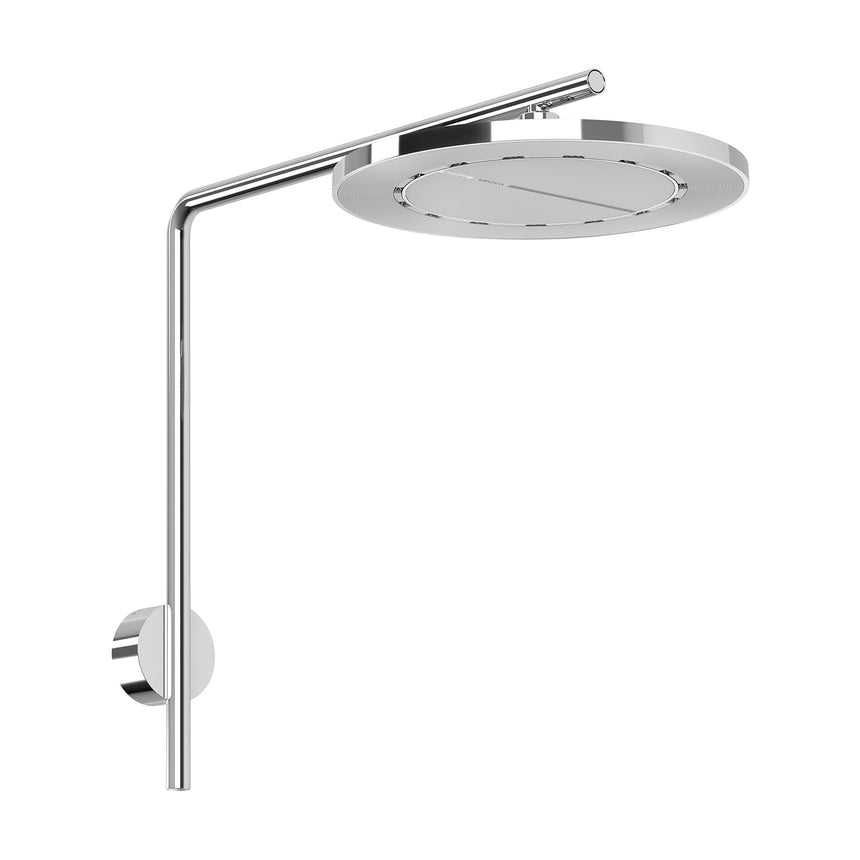 Phoenix Iko chrome high-rise shower arm and rain shower head by Tilemall
