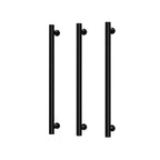 Phoenix Heated Triple Towel Rail Round 600mm Matte Black