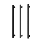 Phoenix Heated Triple Towel Rail Round 800mm Matte Black