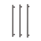 Phoenix Heated Triple Towel Rail Round 800mm Brushed Carbon