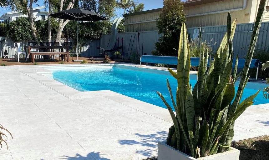 Navona Limestone natural stone surface and installation by Tilemall