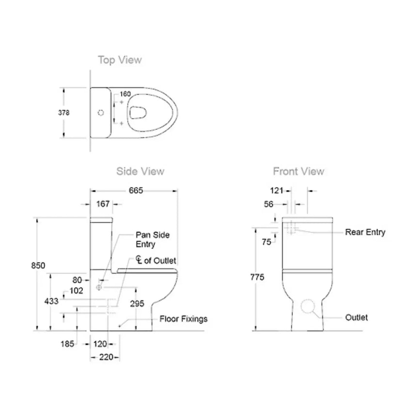 Kohler Dual Side Entry Toilet Suite Toilet Kohler Default Title
