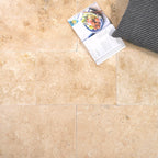 Premium Classic Travertine Drop Edge Coping 610x406x70/30mm Drop Edge