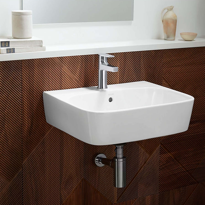 ModernLife Wall Hung Basin with 1 tap hole Bathroom Basin Kohler