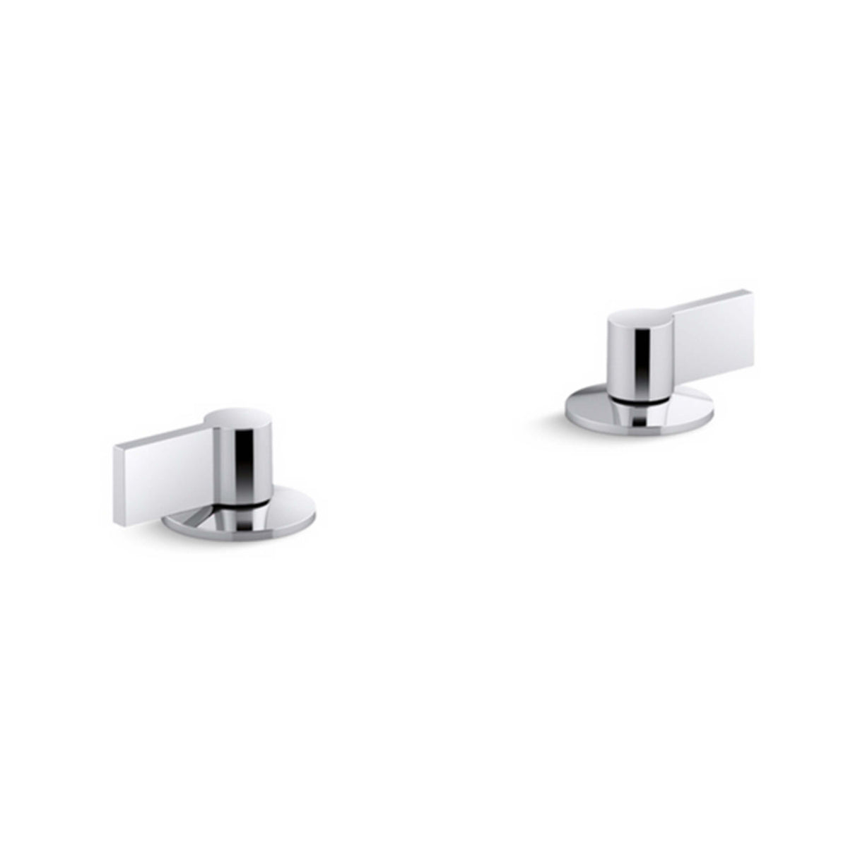 Kohler Compnents KL Components chrome lever handles with round base by Tilemall