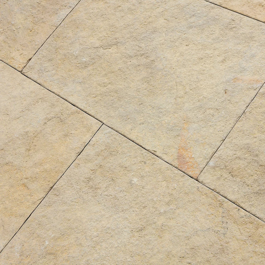 Tuscan Beige Limestone natural stone surface and installation by Tilemall