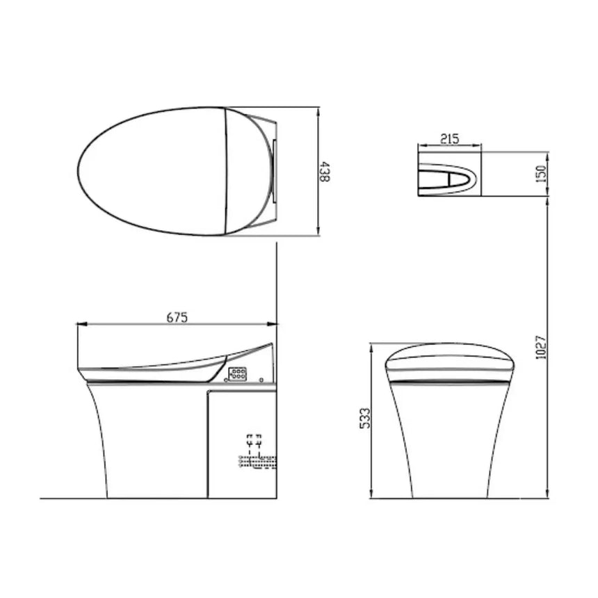 Veil Integrated Wall Faced Toilet Toilet Kohler