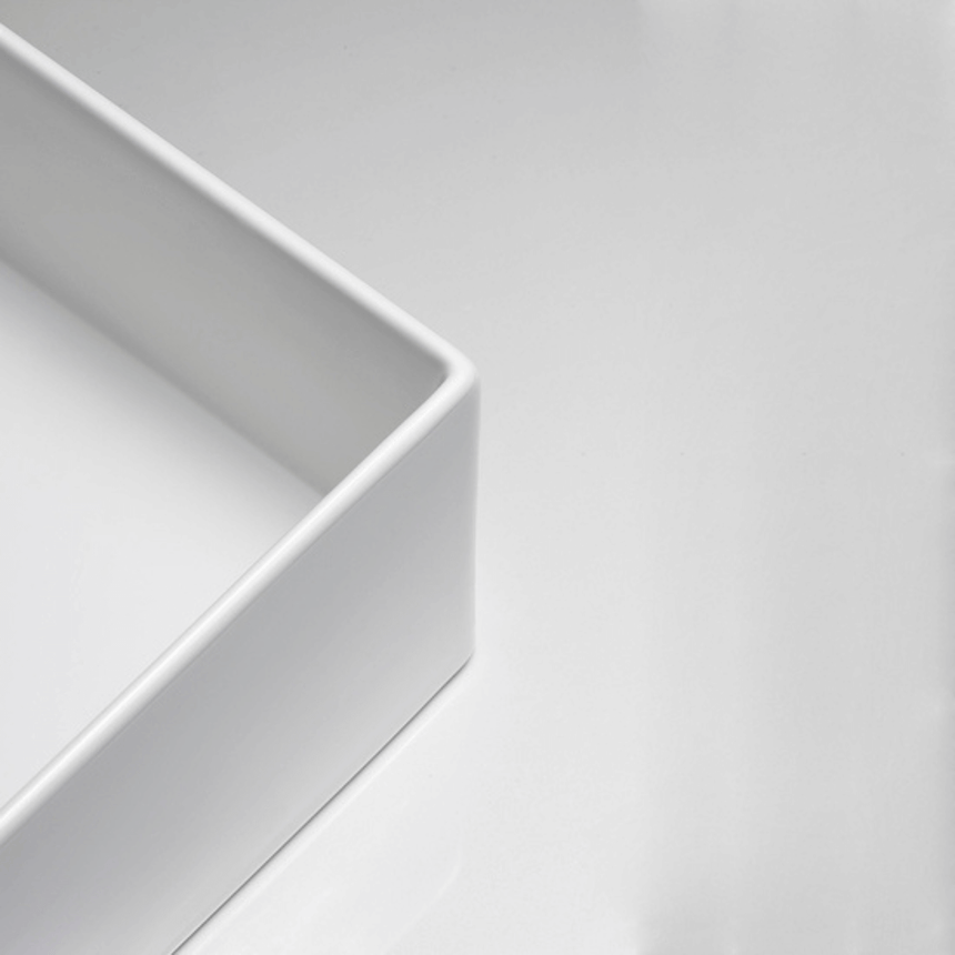 Mica Square Slim Basin White Bathroom Basin Kohler Default Title