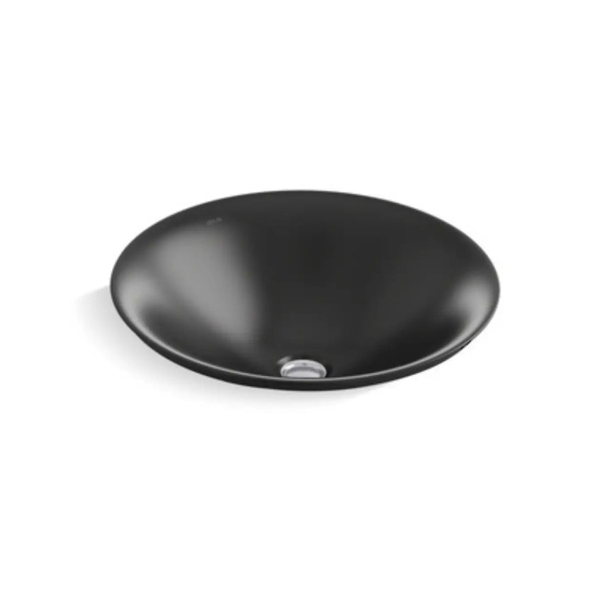Carillion Round Basin Honed Black Bathroom Basin Kohler Default Title