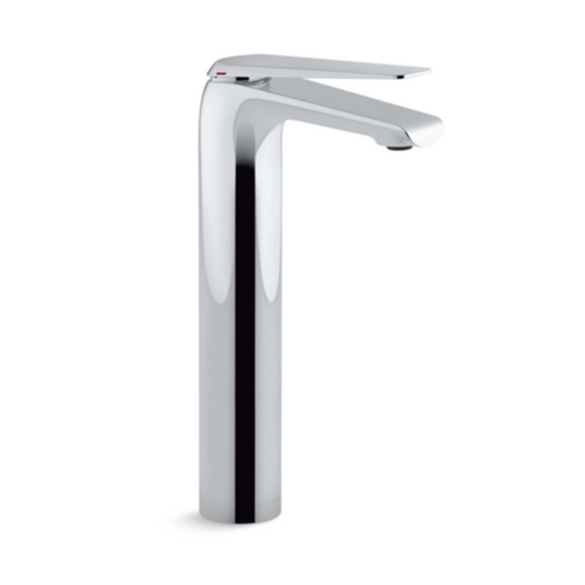 Kohler Avid Super Tall polished chrome basin mixer by Tilemall with curved spout and single lever