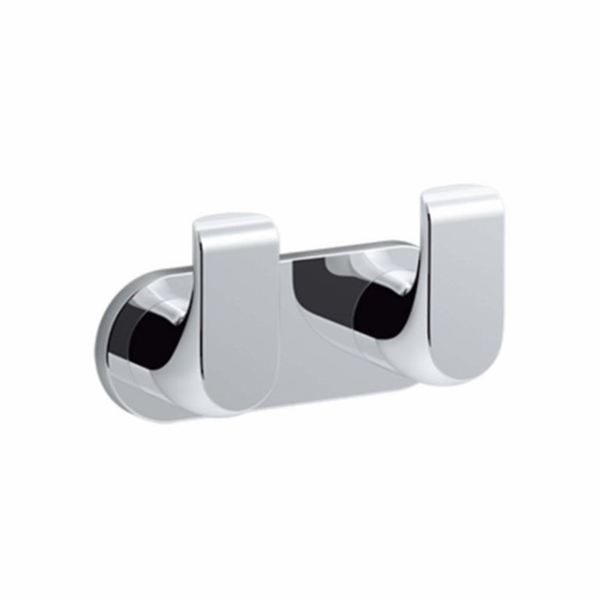 Avid Double Robe Hook Polished Chrome Bathroom Accessories Kohler Default Title