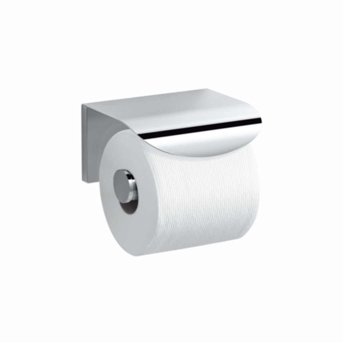 Kohler Avid KL toilet tissue holder with cover in polished chrome by Tilemall