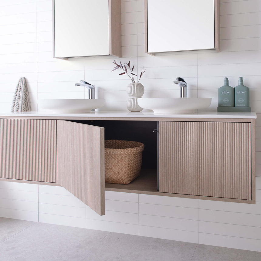 ADP Clifton Wall Hung Vanity Cherry Pie Premium Solid Surface Vanity ADP