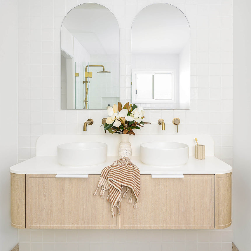 ADP Flo All Drawer Slim Wall Hung Vanity Durasein Solid Surface Vanity ADP