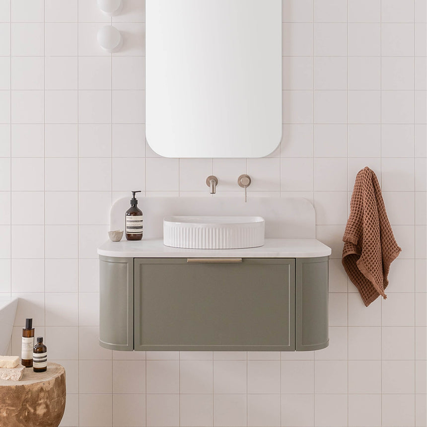 ADP Flo All Drawer Slim Wall Hung Vanity Durasein Solid Surface Vanity ADP