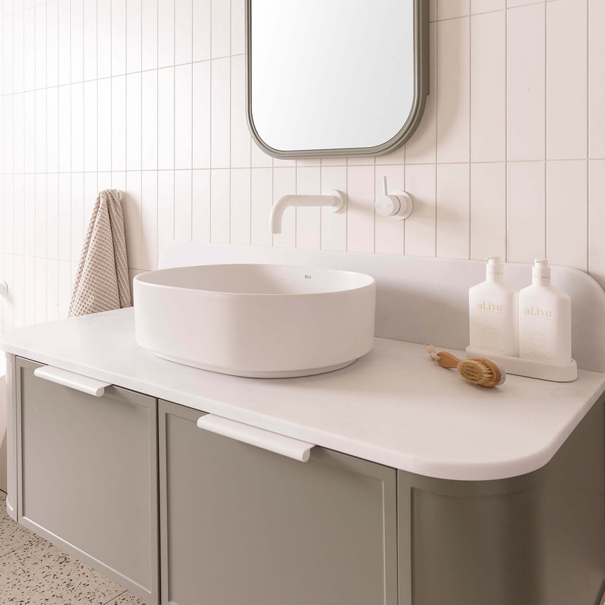 ADP Flo All Drawer Slim Wall Hung Vanity Durasein Solid Surface Vanity ADP