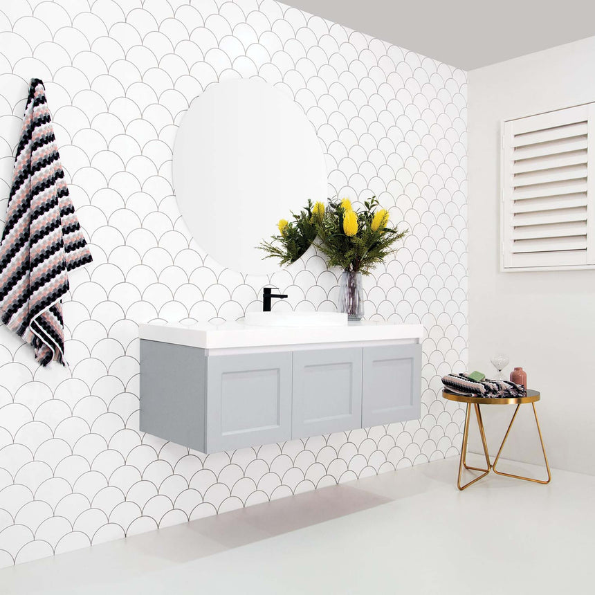 ADP London Wall Hung Vanity Cherry Pie Premium Solid Surface Vanity ADP