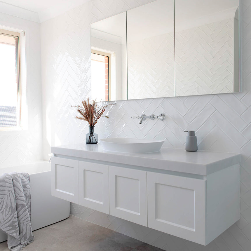 ADP London Wall Hung Vanity Cherry Pie Premium Solid Surface Vanity ADP