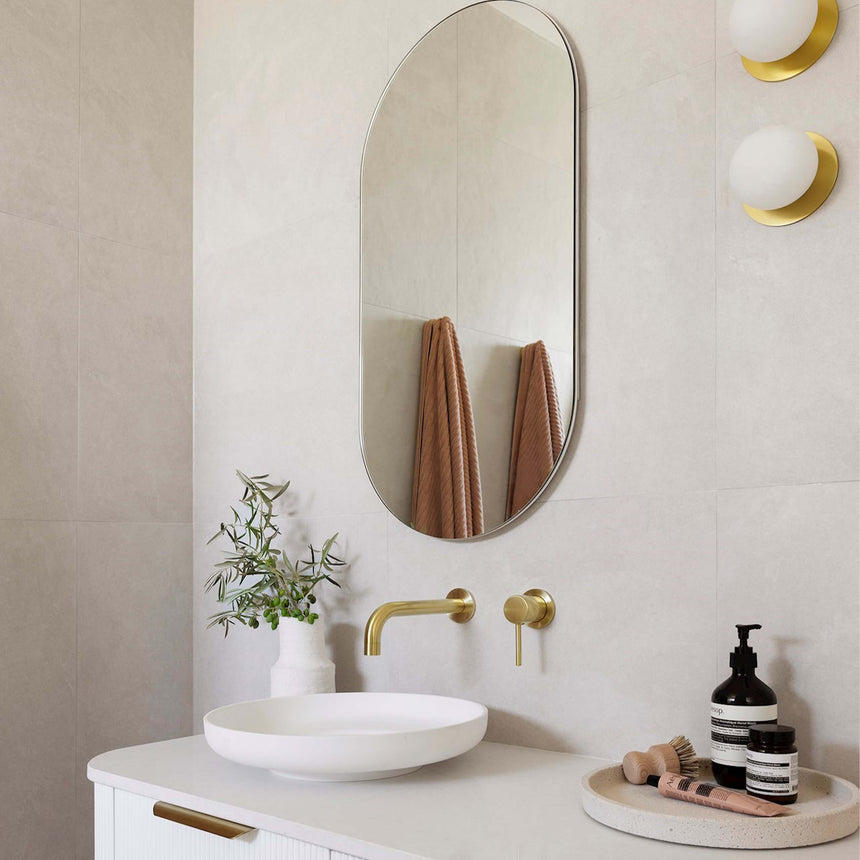ADP Pill Polished Edge Frameless Mirror Oval Frameless Mirror ADP
