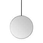 ADP Stella Framed Mirror 700mm Round Matte Black with 800mm Rain